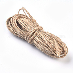 2-слойный джутовый шнур, джутовая нить, джутовый шпагат, для изготовления ювелирных изделий, подарочная упаковка, Перу, 1 мм, 10 м / пачка