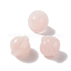 Naturale perle di quarzo rosa, Senza Buco, forma di Saturno, 19x20mm