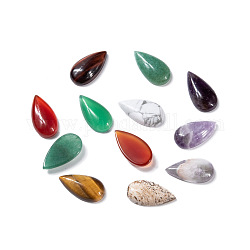 Cabujones de piedras preciosas mezcladas naturales, lágrima, 20.5x11x5mm