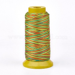 Полиэфирная нить, для заказа тканые материалы ювелирных изделий, красочный, 1 мм, около 230 м / рулон