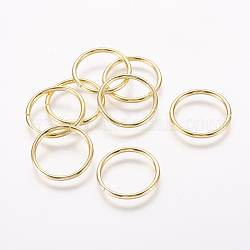 Eisen Spaltring Biegering Bindering, offene Ringe springen, cadmiumfrei und bleifrei, Goldene Farbe, 13 Gauge, 20x1.8 mm, Innendurchmesser: 16.4 mm
