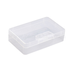 Polypropylen-Kunststoff Perle Lagerbehälter, Rechteck, Transparent, 14.5x9x4 cm