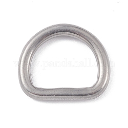 304 Edelstahl d Ringe, Schnallenverschlüsse, Edelstahl Farbe, 18x21.5x3 mm
