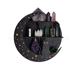 Mondform schwimmendes Regal DIY Silikonformen Kit, Aufbewahrungsformen, Gießformen aus Harz, Katzenform, 77~257x180~257x5.5~6 mm