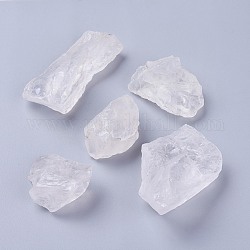 Perles de cristal de quartz naturel, perles de cristal de roche, pépites, pas de trous / non percés, 15~72x15~39x13~32.5mm, environ 100 g /sachet 