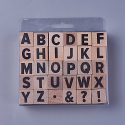 Francobolli di legno, lettera e simbolo, Burlywood, 12.95x12.55x3cm, timbro: 29.5x20x20mm, 30 pc / set