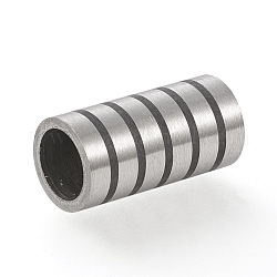 304 cuenta de acero inoxidable, columna, color acero inoxidable, 20x10x10mm, agujero: 7 mm