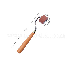 Деревянный ролик для брайера, с ручкой, для аппликатора краски кисть, инструмент для рисования маслом, свет коралловый, 18 см, ролик: 32x20 мм