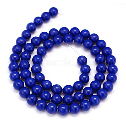 Synthetic Lapis Lazuli Dyed Round Bead Strands, 10mm, Hole: 1mm, about 40pcs/strand, 15.7 inch