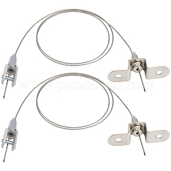Câble métallique en acier, pour signe, corde fixe, platine, 1.5mm, 1 m / chapelet
