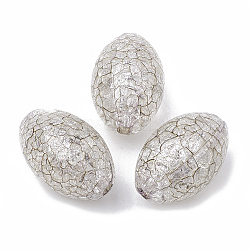 Perles acryliques craquelées, ovale, gainsboro, 20x13x13mm, trou: 2 mm, environ 254 pcs / 500 g