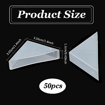 50 pièce de protection d'angle triangulaire en plastique&nbsp;FIND-NB0005-48C-1