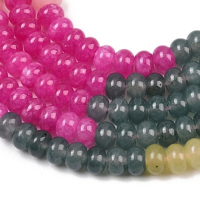 Stränge aus natürlich gefärbtem weißem Jade und synthetischen Shoushan-Steinperlen&nbsp;G-Z135-C09-1