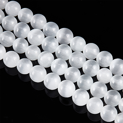Shop OLYCRAFT 80Pcs 10mm White Cat Eye Beads Crystal Glass Beads DIY Smooth  Glass Beads Round White Glass Beads for Jewelry Making DIY Bracelet  Necklace (2Strand) for Jewelry Making - PandaHall Selected