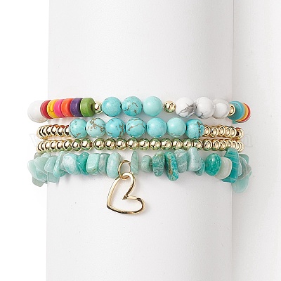 Bracciale In Pietre Naturali 4mm – Fatto A Mano Con Cristalli – Donna (Lunghezza 19cm) - 5