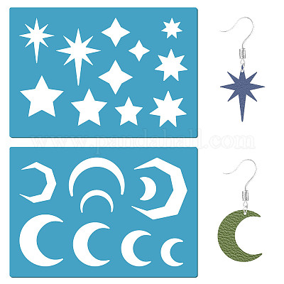Wholesale GORGECRAFT 5.1"x3.5" 2Pcs Jewelry Stencils Earring Templates ...