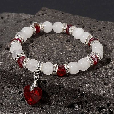 Bracciale in cristalli cuore argento - San Valentino