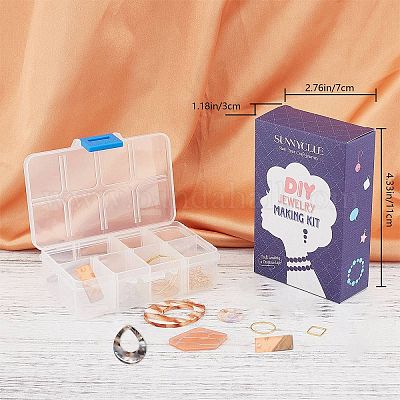 SUNNYCLUE DIY Cellulose Acetate(Resin) Earring Making Kits