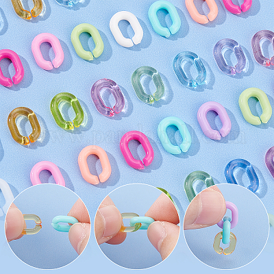 S Clips Connectors Rubber Band Plastic for DIY Bracelet Making Muti-color  600Pcs