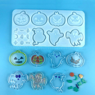 Pumpkin Earrings Ghost Resin Earrings Molds Silicone Epoxy Resin Molds for  DIY