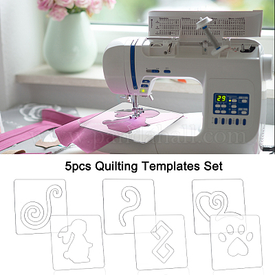 1Set New Free Motion Quilting Essential Template Sewing Machine