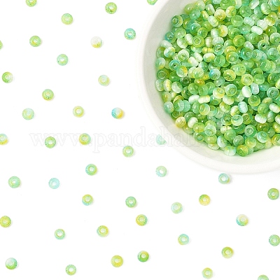 50 g imitierte Katzenaugen-Glasperlen&nbsp;SEED-YW0003-15D-1