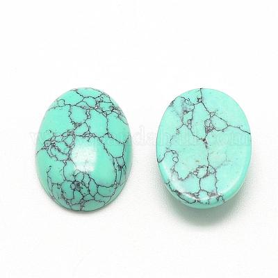 Cabochons turchese sintetico&nbsp;G-R415-14x10-44-1