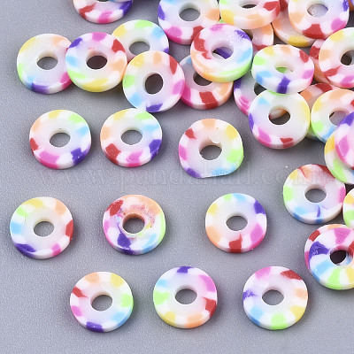 Wholesale Rainbow Color Handmade Polymer Clay Beads Strands 