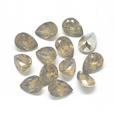 Cabochon in strass di resina a punta sul retro&nbsp;RESI-T014-13x18mm-A18-1
