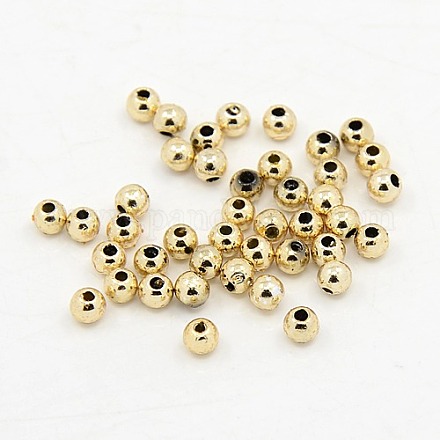 Perles rondes acryliques de placage en plastique PACR-L003-8mm-KC-1