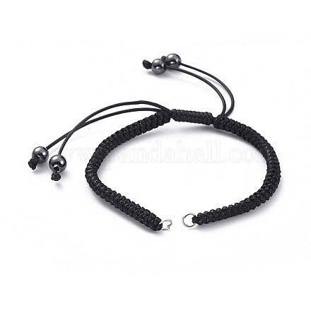 Fabricación de pulseras de cordones de poliéster encerado coreano ajustable X-AJEW-JB00511-02-1