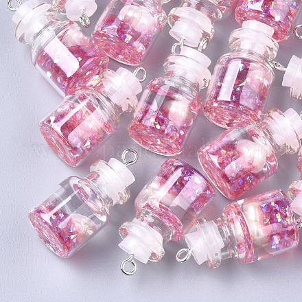 Colgantes de botellas de vidrio GLAA-T001-03D-1