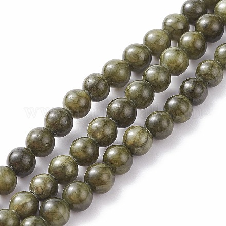 Natürliche grüne Jade gefärbt runde Perlen Stränge JBS053-12MM-41-1