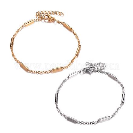 304 Stainless Steel Bracelets BJEW-G511-07-1