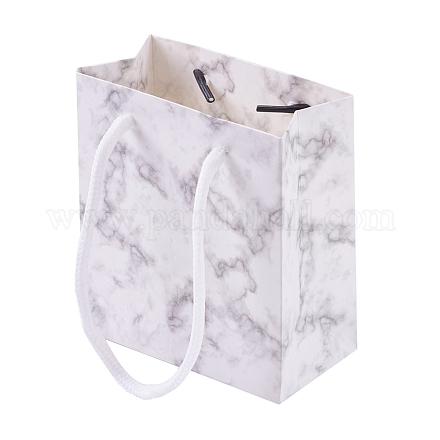 Bolsas de compras de regalo de papel de patrón de mármol AJEW-CJ0001-18-1