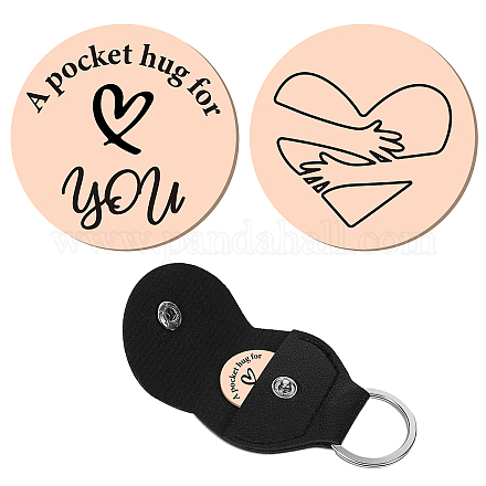 Creatcabin 1 Set „A Pocket Hug for You“-Token AJEW-CN0001-21S-1