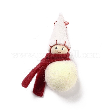 Decoraciones de exhibición de fieltro de lana de tema navideño DIY-K050-04C-1