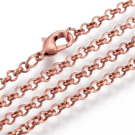 Fabricación de collar de cadenas de rolo de hierro MAK-R015-75cm-R-1