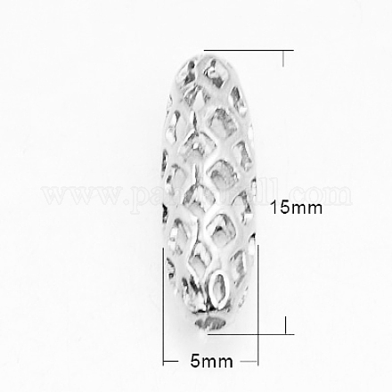 Messing filigranen Perlen X-KK-H737-15x5mm-S-1
