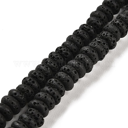 Natural Lava Rock Dyed Beads Strands G-L586-B01-02-1