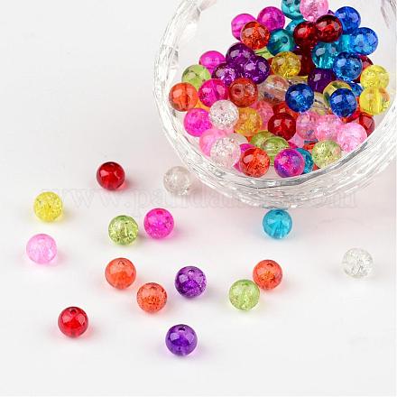 Perles de verre mixtes craquelées X-CCG-Q001-6mm-M-1