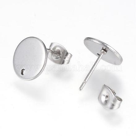 Accessoires de puces d'oreilles en 304 acier inoxydable MAK-R012-08-1