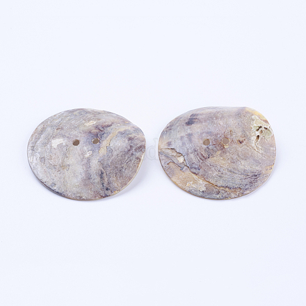 Natural Sea Shell Buttons SSHEL-F301-58-1