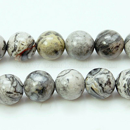 Carte naturelle pierre / pierre picasso / perles jaspe picasso G-G047-14mm-1