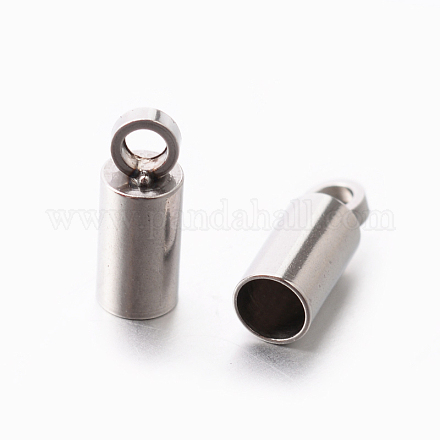 201 Stainless Steel Cord Ends STAS-E077-14-1