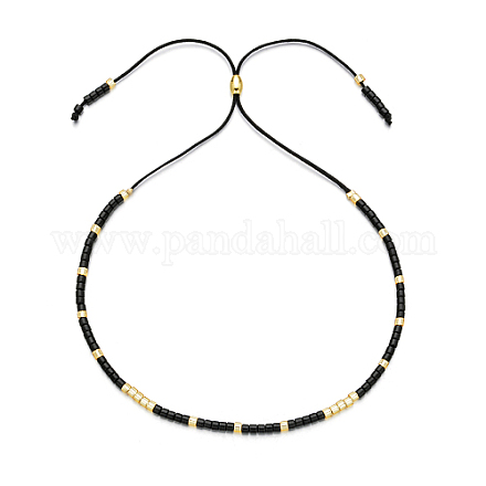 Bracelet coulissant en perles de verre JA6389-2-1
