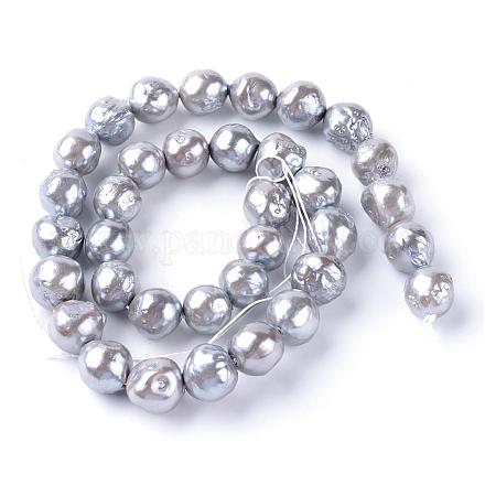 Perle baroque naturelle perles de perles de keshi PEAR-R018-08-1