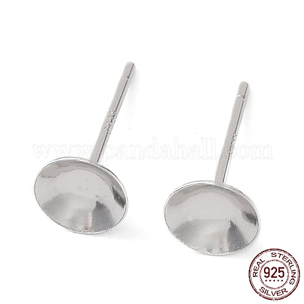 Серьги-пусеты из серебра 925 пробы с родиевым покрытием STER-E068-02D-P-1