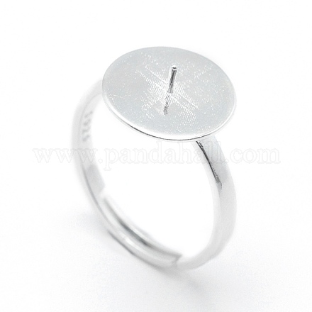 925 Sterling Silver Finger Ring Components STER-E060-18S-1