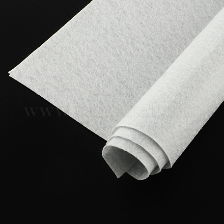 DIYクラフト用品不織布刺繍針フェルト  正方形  ホワイトスモーク  298~300x298~300x1mm X-DIY-Q007-10-1